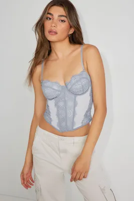 Chrishell Lace Mesh Bustier