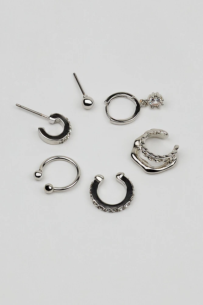 Ensemble de 6 boucles d’oreilles en grappes