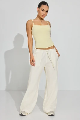 Millie Linen Pull-On Pants