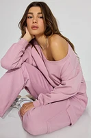 Soft Terry Boxy Off Shoulder Sweatshirt