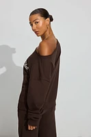 SoftTerry Off Shoulder Sweatshirt