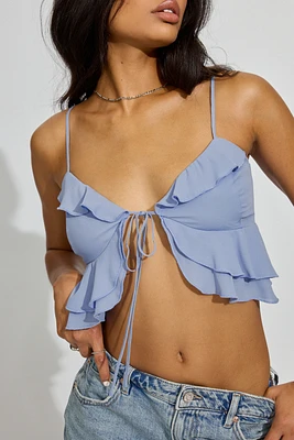 Flyaway Ruffle Babydoll Top