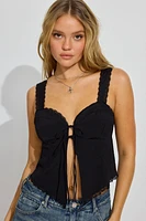 Lace Trim Flyaway Cami Top
