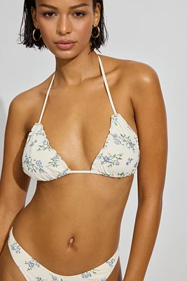 Ruffle Triangle Bikini Top