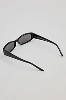 Lunettes de soleil ovales à bout carré