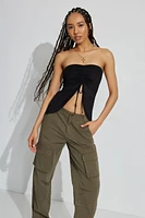 Flyaway Ruched Tube Top