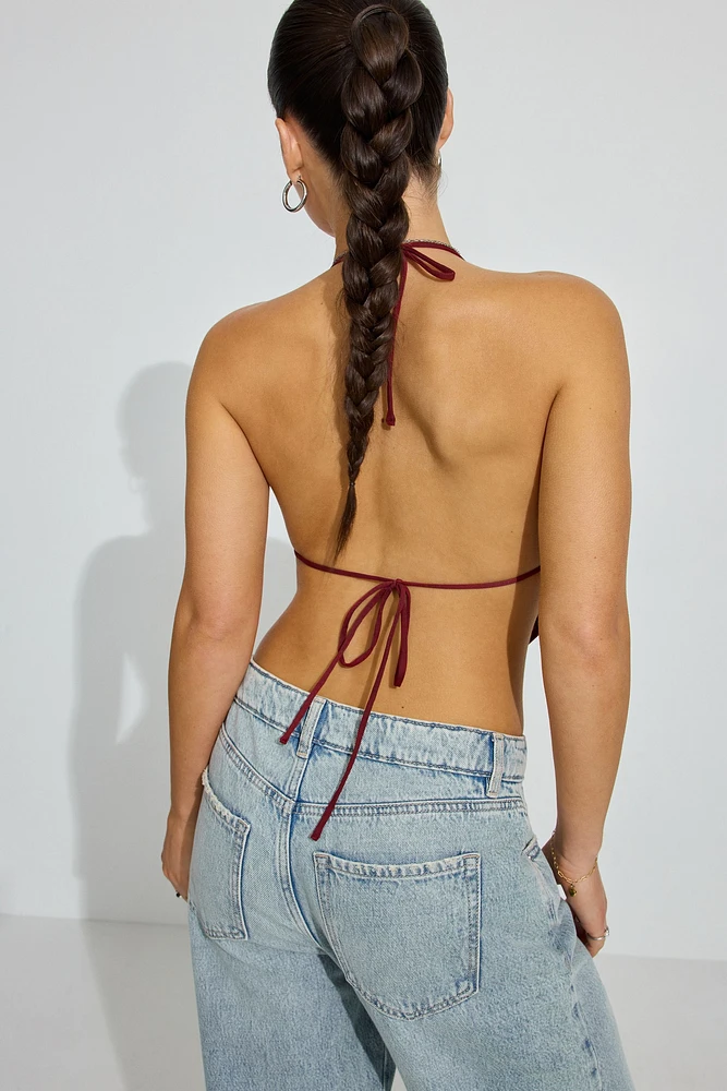 Open Back Cowl Top