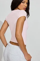 T-shirt Sleek à col en V profond