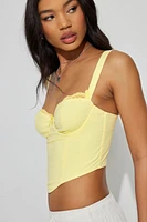 Lia Lace Trim Bustier Top