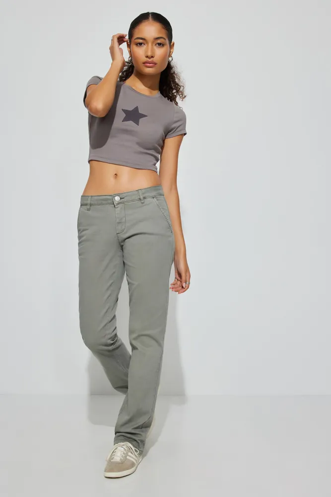 Low Rise Straight Leg Pant