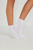 Pack of 2 Scalloped Edge Short Sock