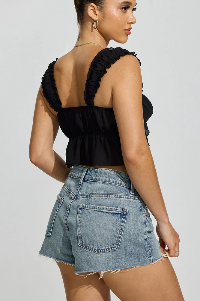 Haut écourté style nuisette