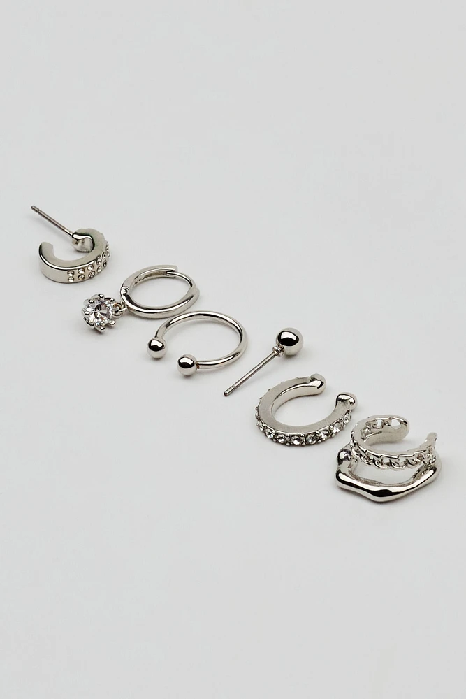 Ensemble de 6 boucles d’oreilles en grappes