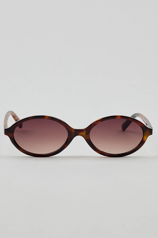 Lunettes de soleil ovales minces