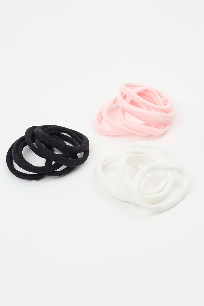 Pack of 18 Seamless Hair Elastics