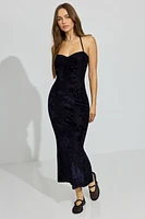 Burnout Sweetheart Maxi Dress