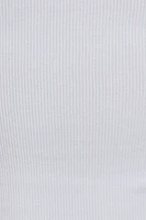 Camisole côtelée à col échancré et lisér