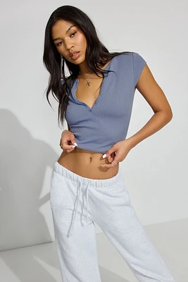 Henley Short Sleeve Top