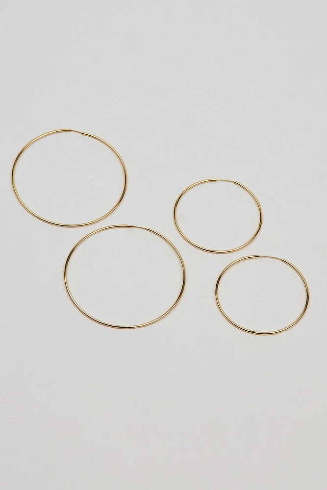 2 Pack Basic Super Skinny Hoops