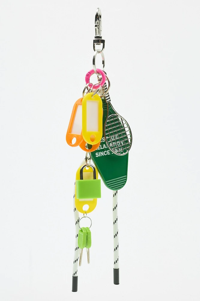 Sporty Cord & Racquet Bag Charms