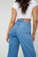 LEVI'S High Waisted Straight Ripped Jean