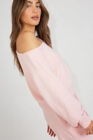 SoftTerry Off Shoulder Sweatshirt