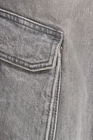 High Rise Wide Cargo Jeans