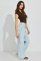 Sleek Deep V Neck T Shirt
