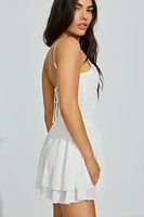 Kenzie Smocked Tiered Romper Dress
