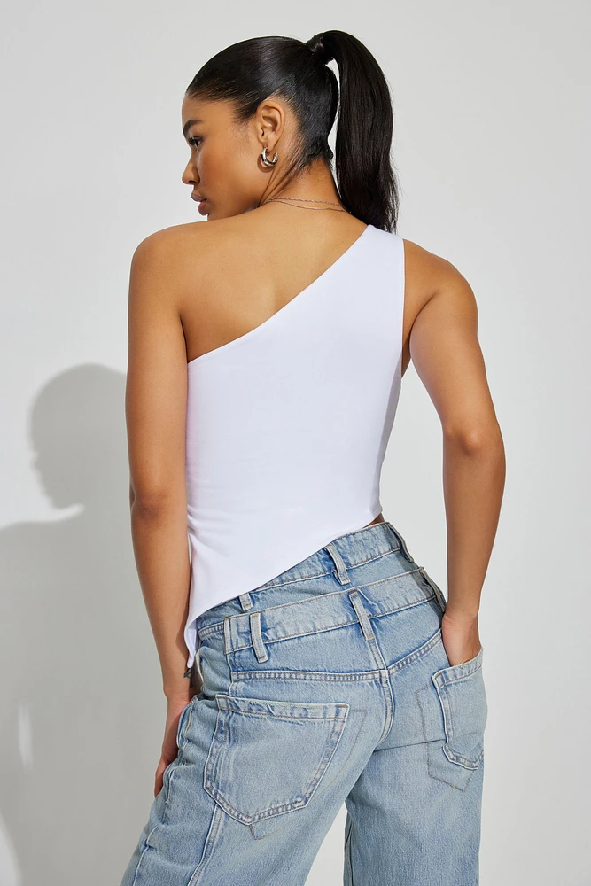 Asymmetric Off Shoulder Tank Top