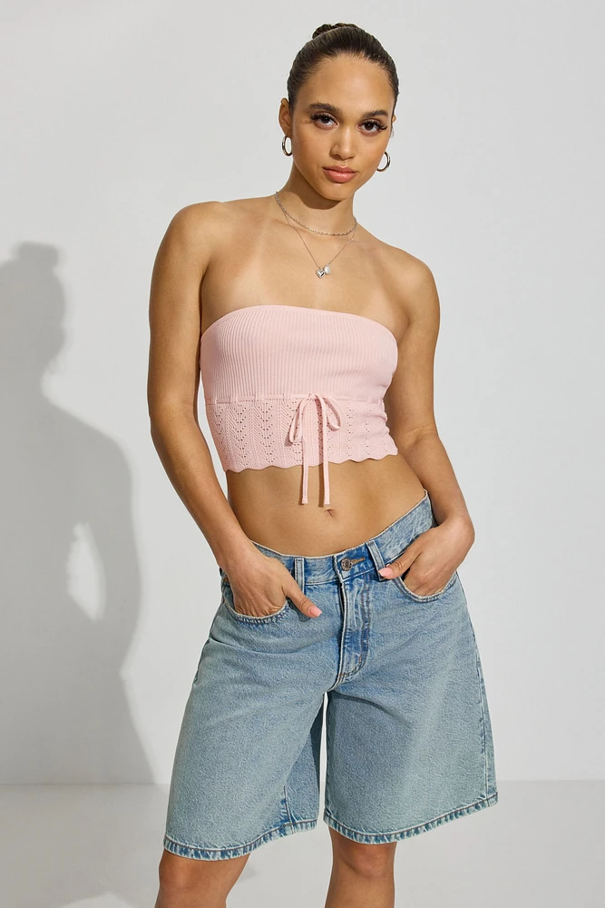 Pointelle Tube Top