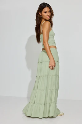 Tiered Maxi Skirt