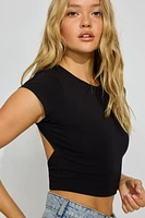 Open Back Cap Sleeve T-Shirt
