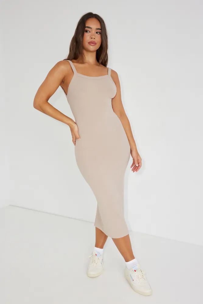 Naomi Low Back Midi Dress