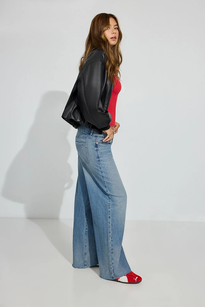 Low Rise Wide Leg Jeans