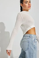 Haut à capuchon en tricot