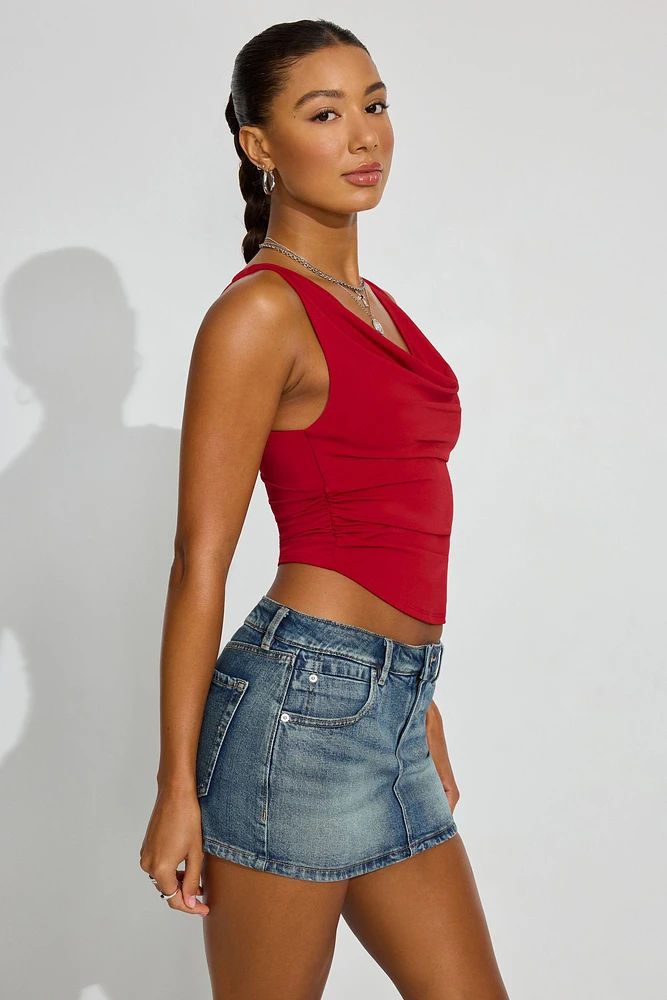 Denim Micro Skort