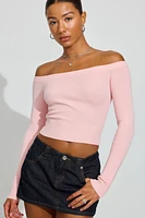 Off Shoulder Long Sleeve Top