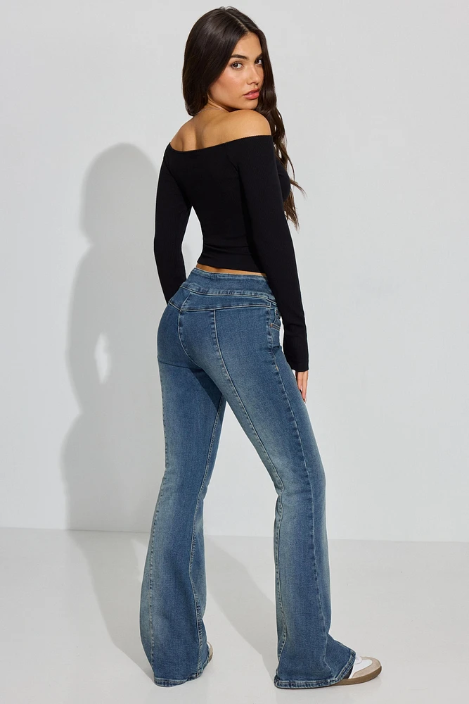 Low Rise Flare Jeans