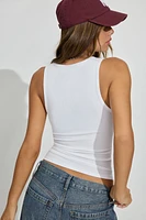 Scoop Neck Ribbed Tank Top