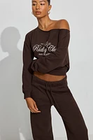 SoftTerry Off Shoulder Sweatshirt