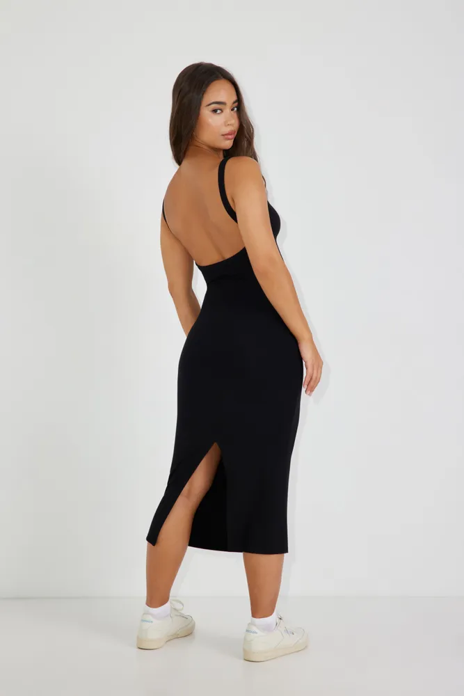 Naomi Low Back Midi Dress