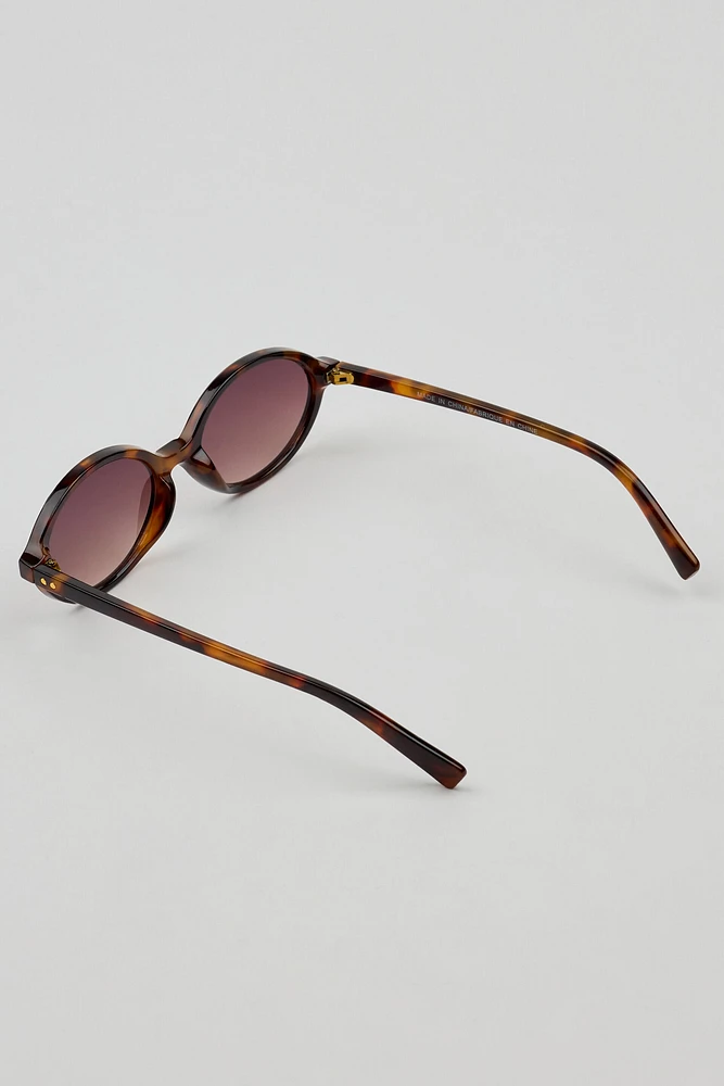 Lunettes de soleil ovales minces