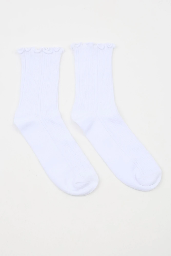 Pointelle Frill Sock