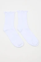 Pointelle Frill Sock