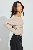 Spongy Off Shoulder Sweater