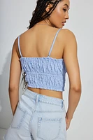 Scrunch Knit Tie Front Cami