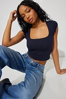 Portia Square Neckline Tee