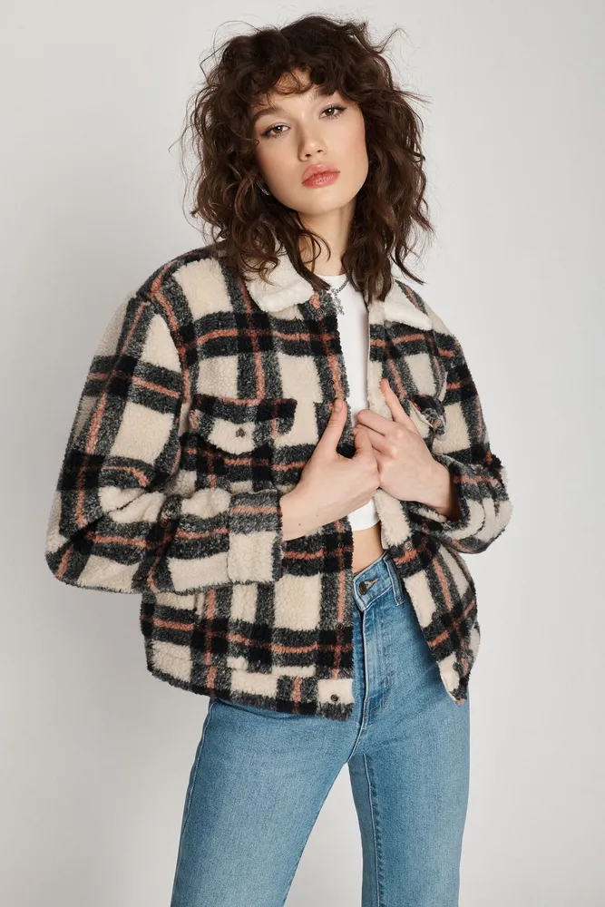 Ex-boyfriend Sherpa Trucker Jacket - Black