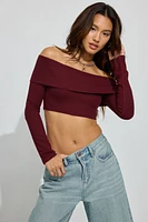 Kayla Foldover Off Shoulder Top